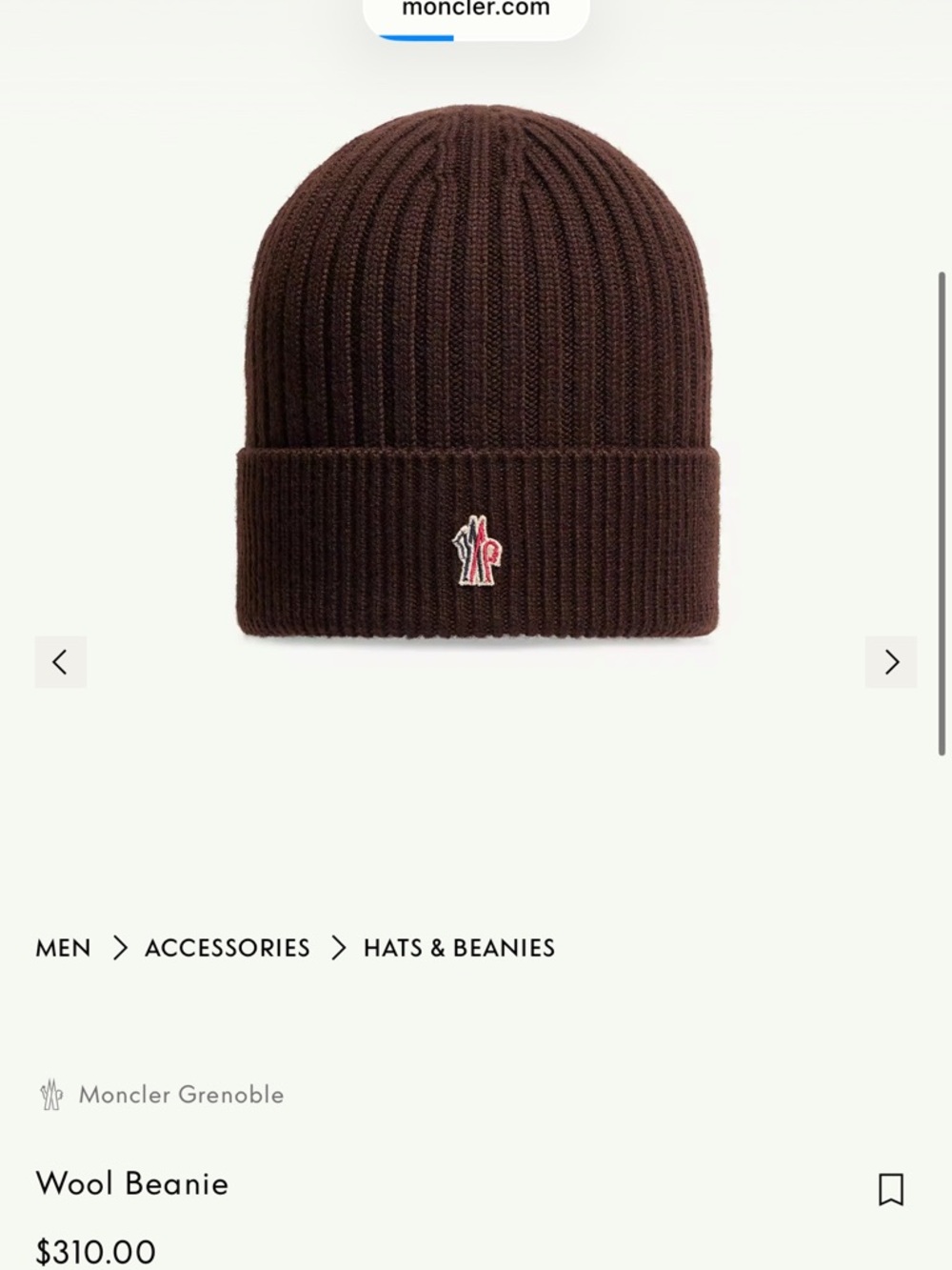 Moncler Brown Beanie